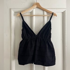 Reformation Black Sleeveless Top